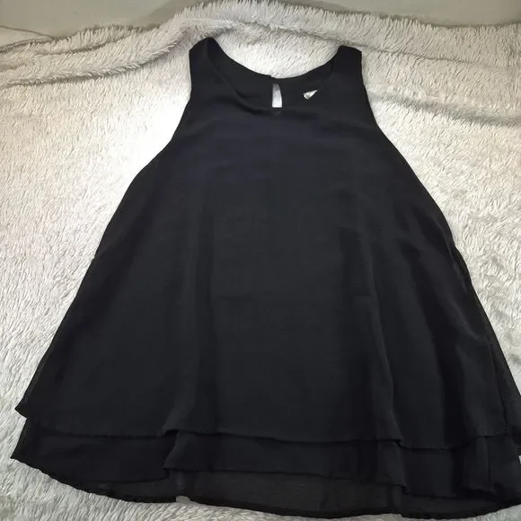 Metaphor Black Empire Waist V-Neck Sleeveless Flowy Midi Dress 2 Piece Set 16 - Picture 15 of 16